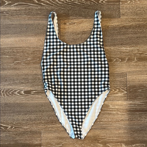 checkered one piece bathing suit - Picture 1 of 5